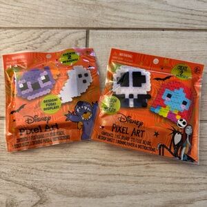 Disney‎ Pixel Art Heat & Fuse Halloween Set Of 2 Stitch Jack Skellington